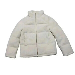 Rebecca Minkoff Womens Full Zip Fleece Jacket Lined Pocket Mock Neck Size Small